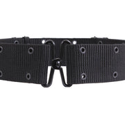 Rothco GI Style Pistol Belt With Metal Buckles White Military close-up photo