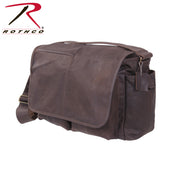 ROTHCo Brown Leather Classic Messenger Bag - Security Pro USA