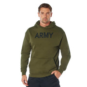 Rothco Army PT Pullover Hooded Sweatshirt Physical Training P/T angled product photo