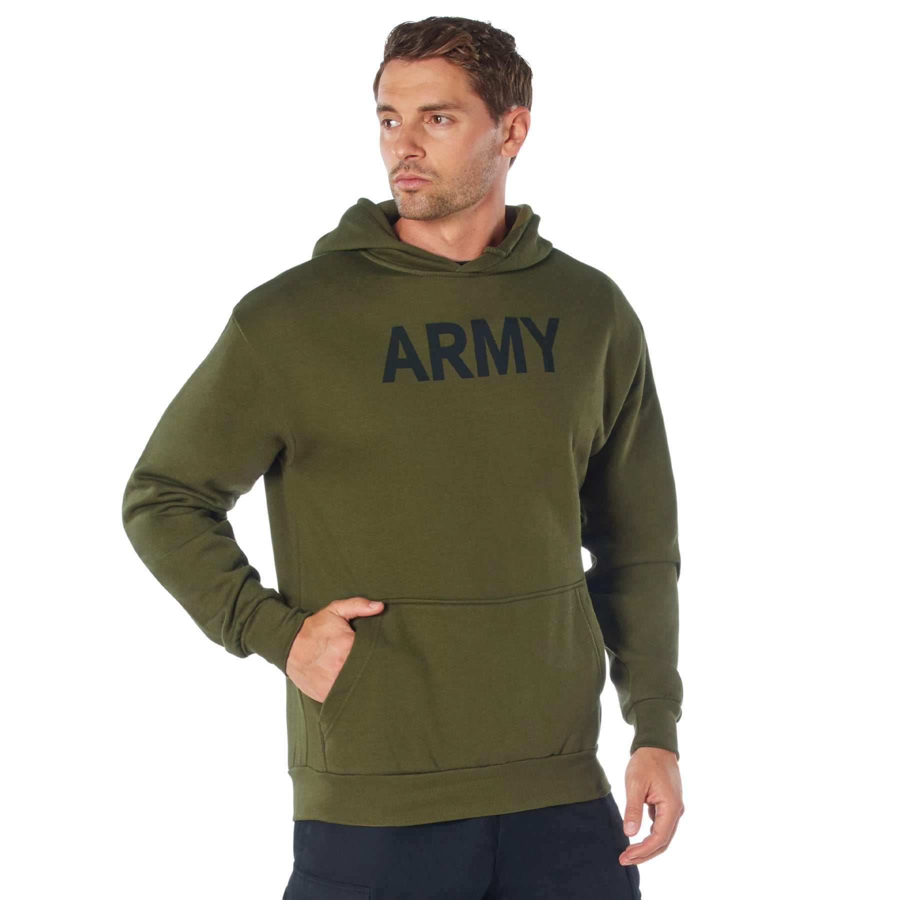 Rothco Army PT Pullover Hooded Sweatshirt Physical Training P/T Sweatshirts additional view
