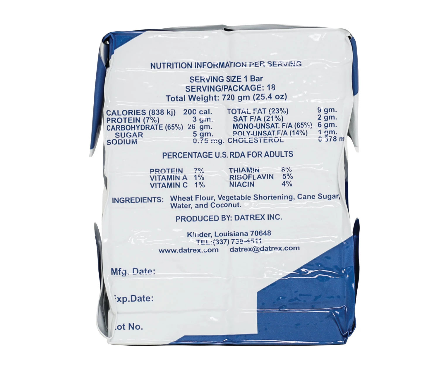 Rothco Datrex Blue 3600 Calorie Emergency Food Ration Bug Out alternate photo