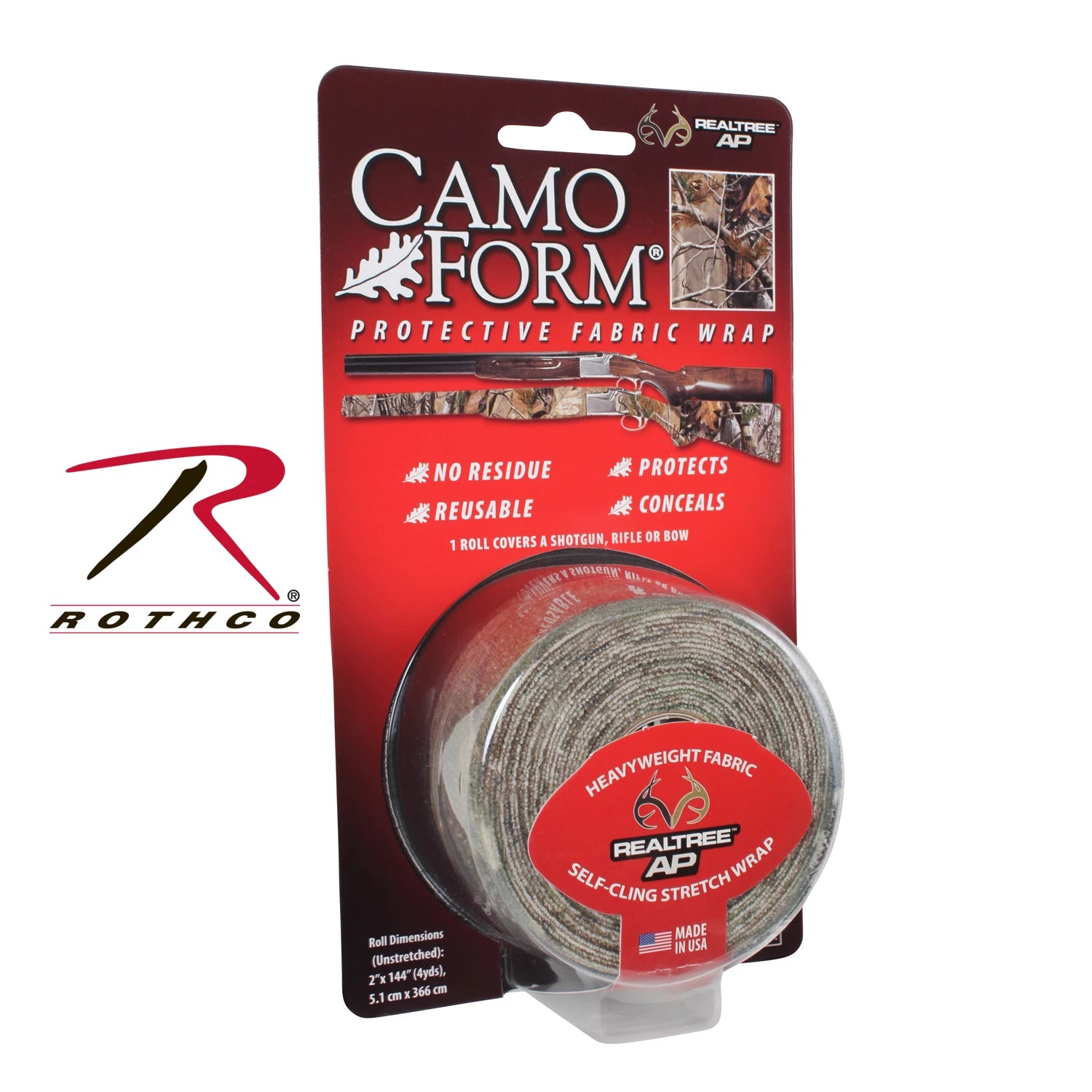 Rothco McNett Camo Form - Self Cling Camo Wrap MultiCam reverse view