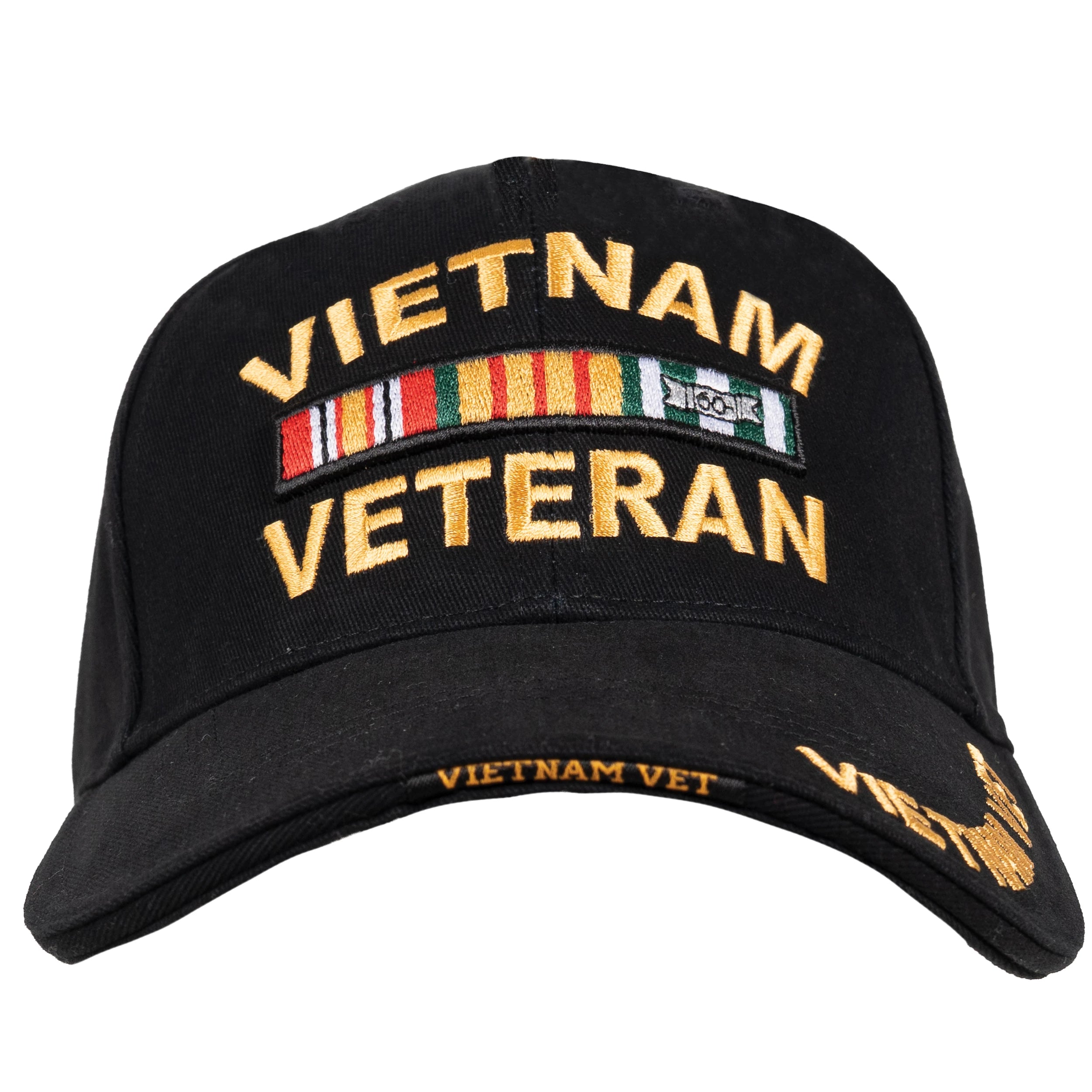 Rothco Deluxe Low Profile Vietnam Veteran Insignia Cap Black Baseball close-up photo