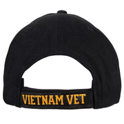 Rothco Deluxe Low Profile Vietnam Veteran Insignia Cap Black Baseball reverse view