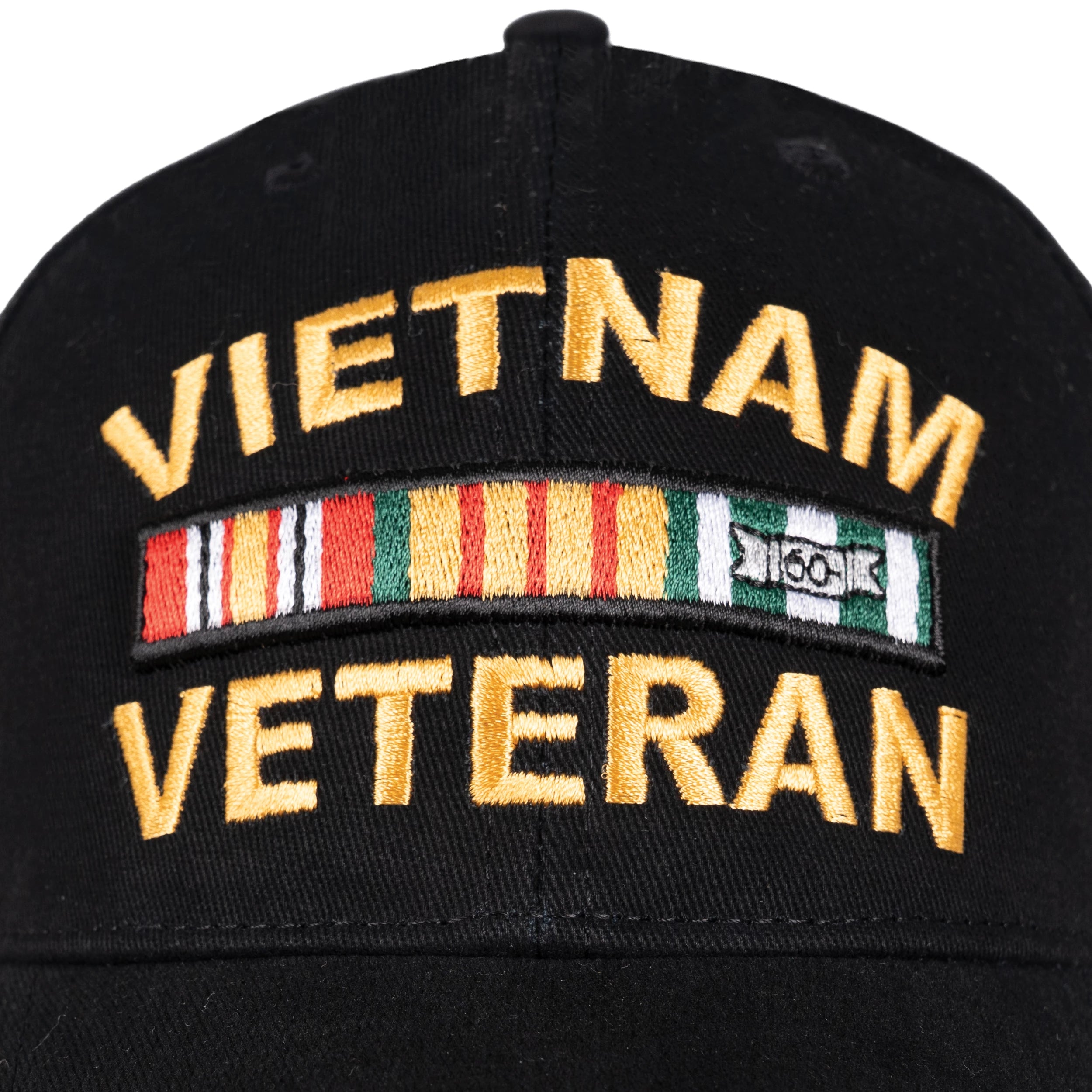 Rothco Deluxe Low Profile Vietnam Veteran Insignia Cap Black side detail photo