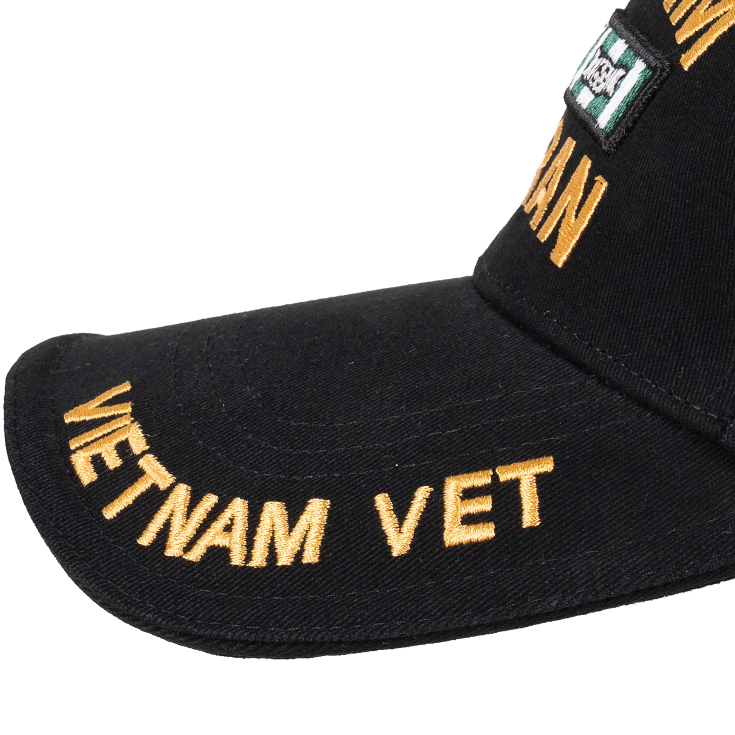 Rothco Deluxe Low Profile Vietnam Veteran Insignia Cap Black angled product photo