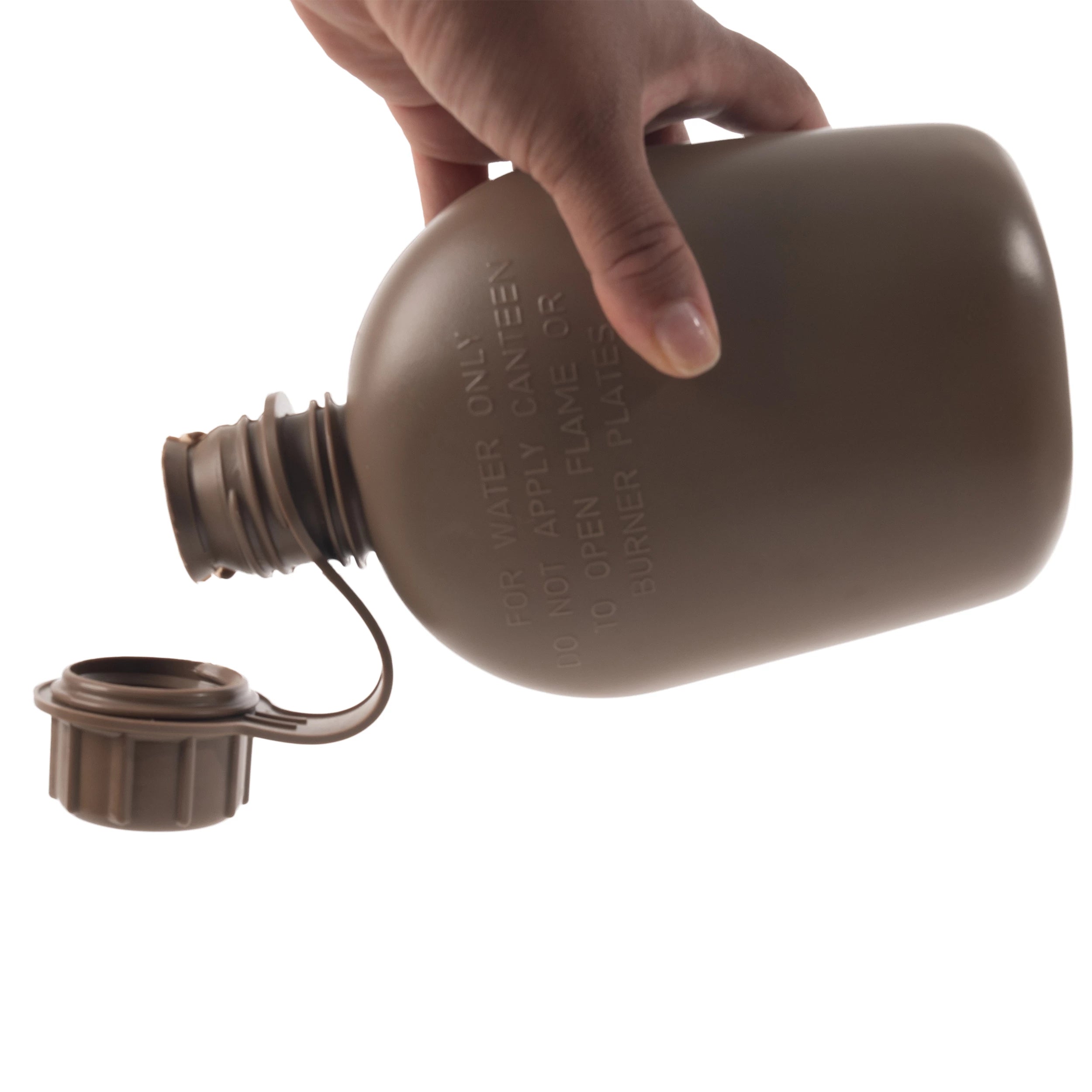 Rothco Genuine G.I. 3 Piece 1 Quart Plastic Canteen Olive reverse view