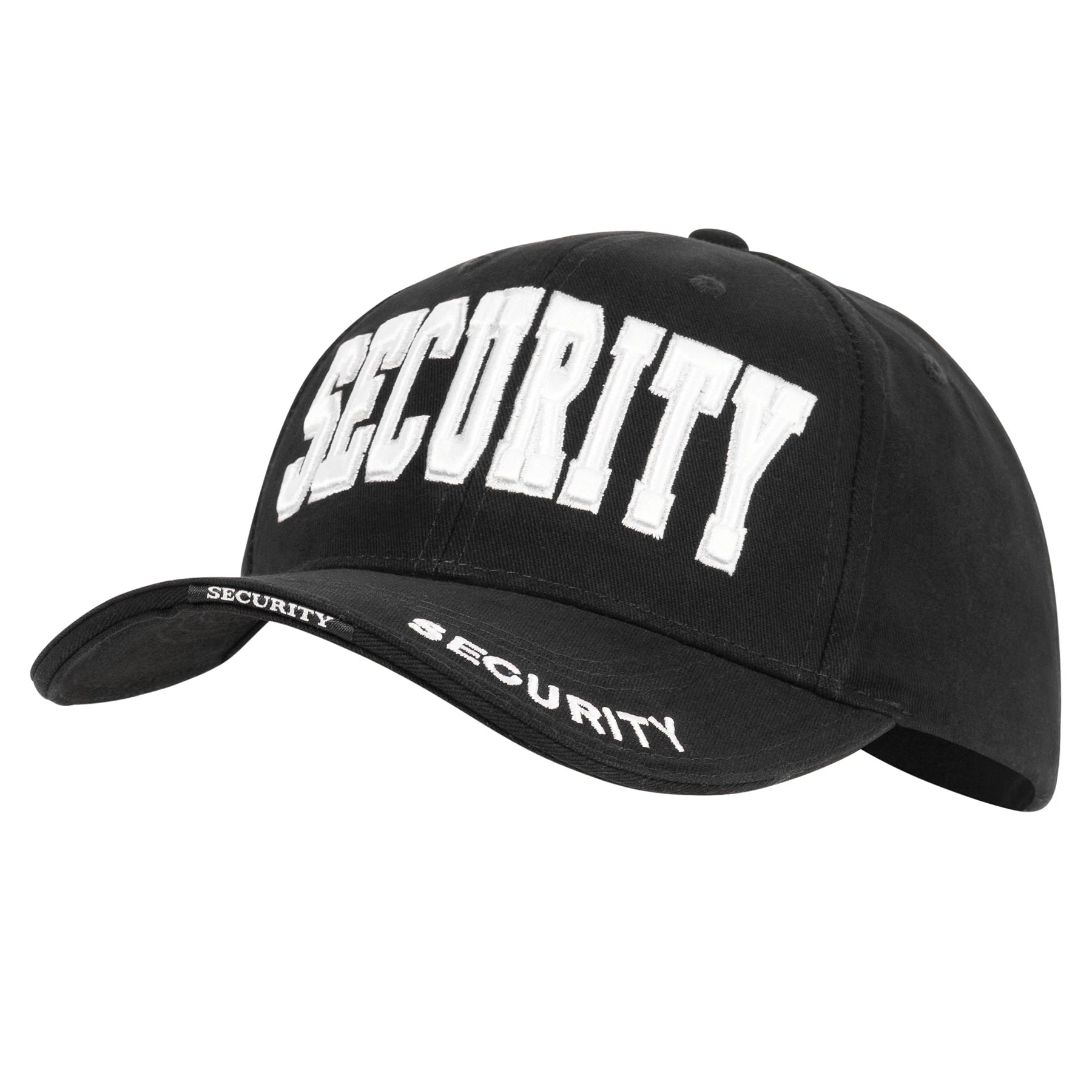 Rothco Security Deluxe Low Profile Cap Black / White Baseball close-up photo