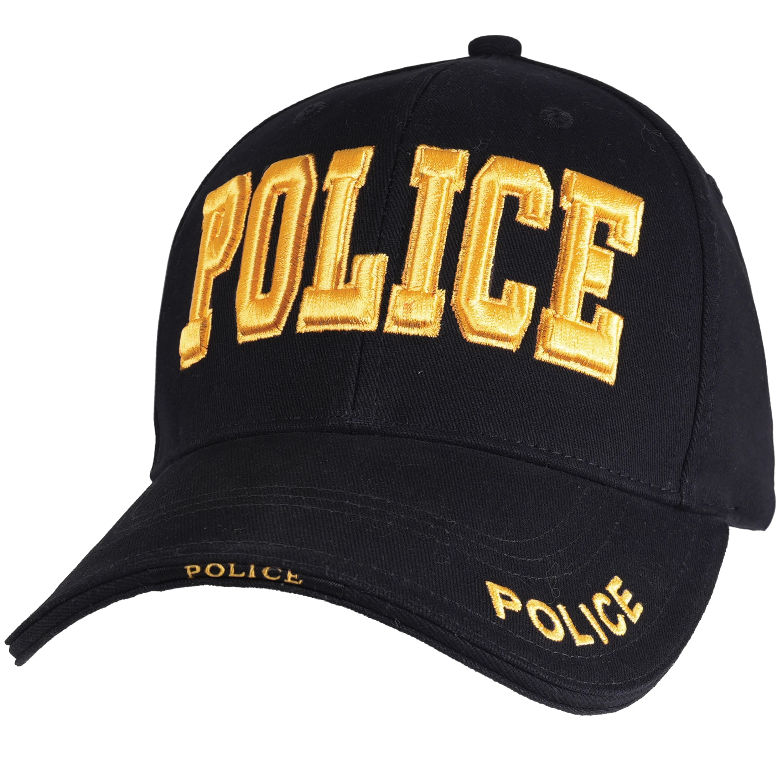 Rothco Deluxe Police Low Profile Cap Black / White Baseball detail photo