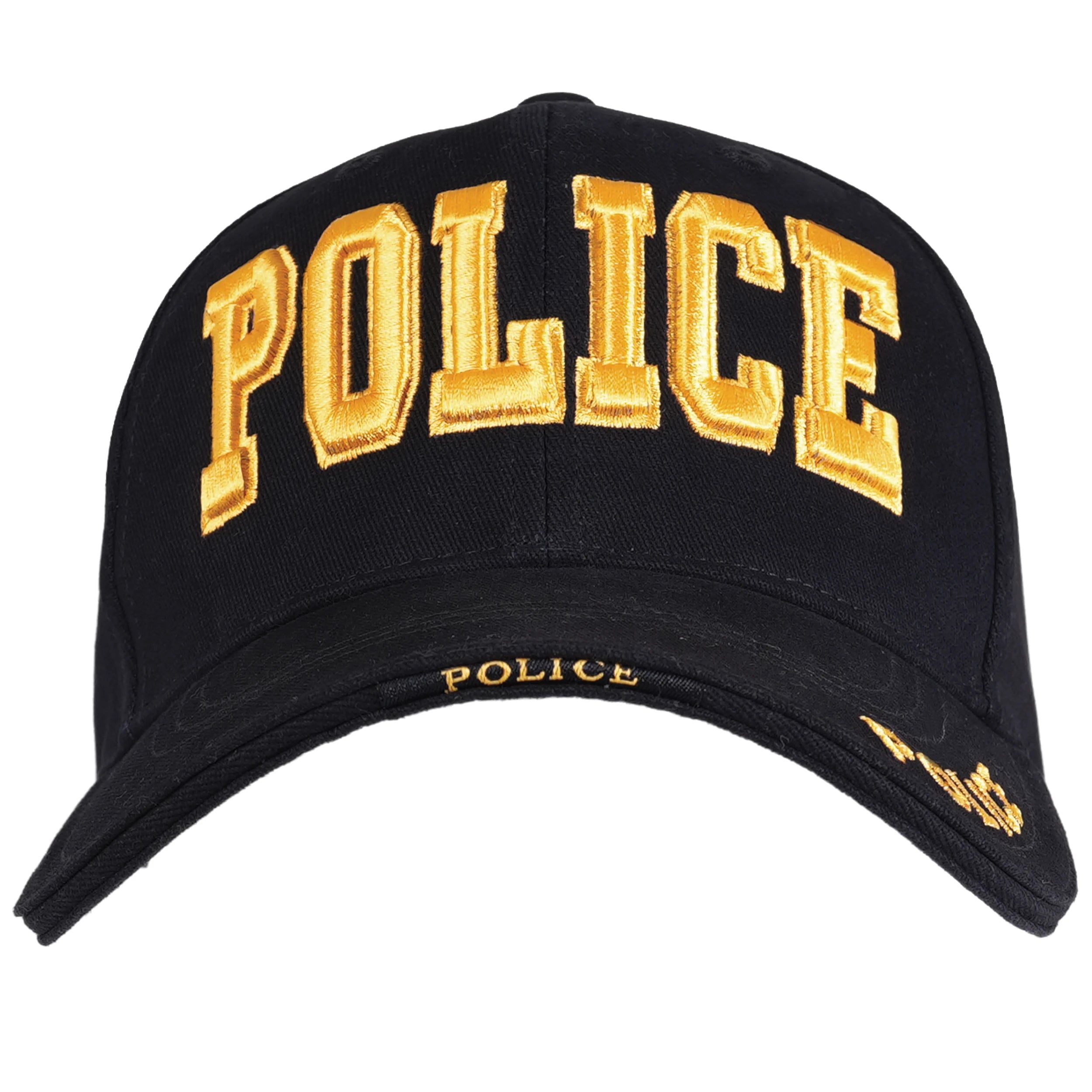 Rothco Deluxe Police Low Profile Cap Black / White Baseball reverse view