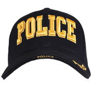 Rothco Deluxe Police Low Profile Cap Black / White Baseball reverse view