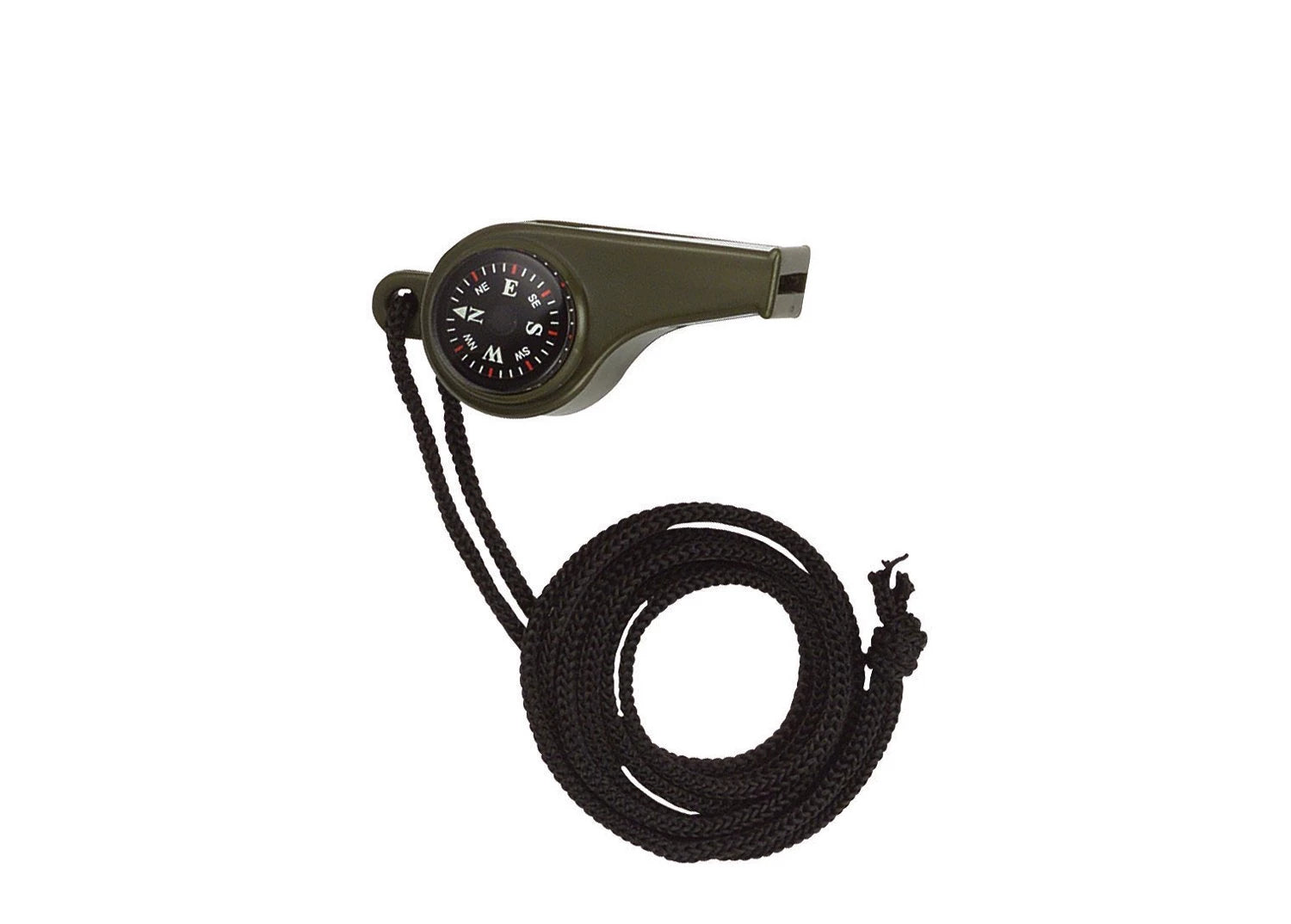 Rothco 3-1 Super Whistle with Compass & Thermometer Olive Drab detail photo
