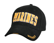Rothco Deluxe Marines Low Profile Insignia Cap Black Baseball Caps close-up photo