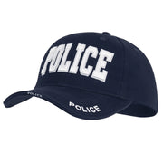 Rothco Deluxe Police Low Profile Cap Black / White Baseball additional view
