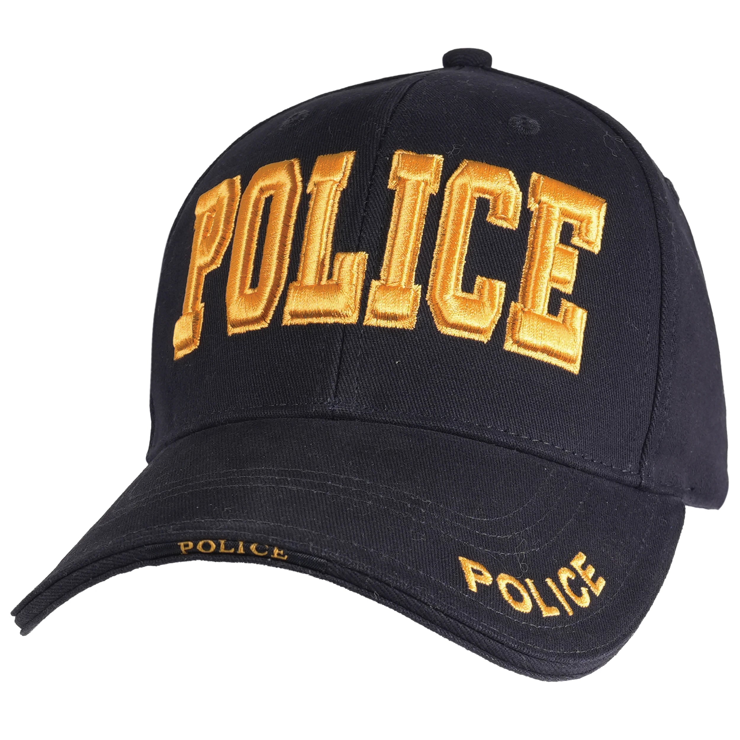 Rothco Deluxe Police Low Profile Cap Black / White Baseball close-up photo