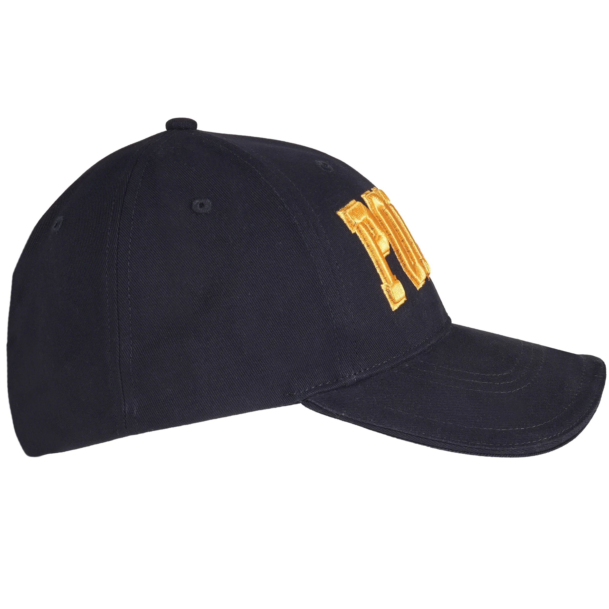Rothco Deluxe Police Low Profile Cap Black / White angled product photo