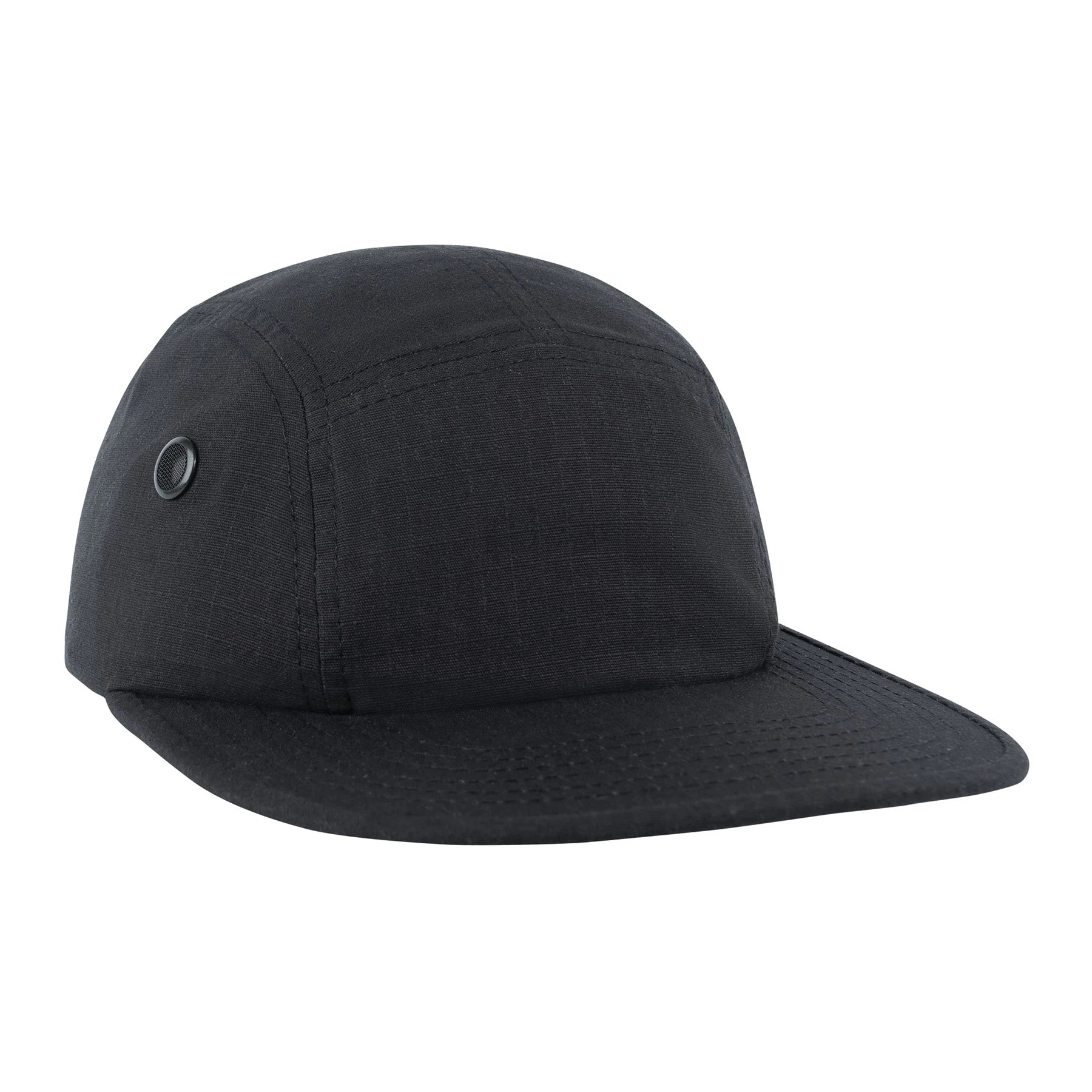Rothco 5 Panel Rip-Stop Street Cap Black Military Caps detail photo