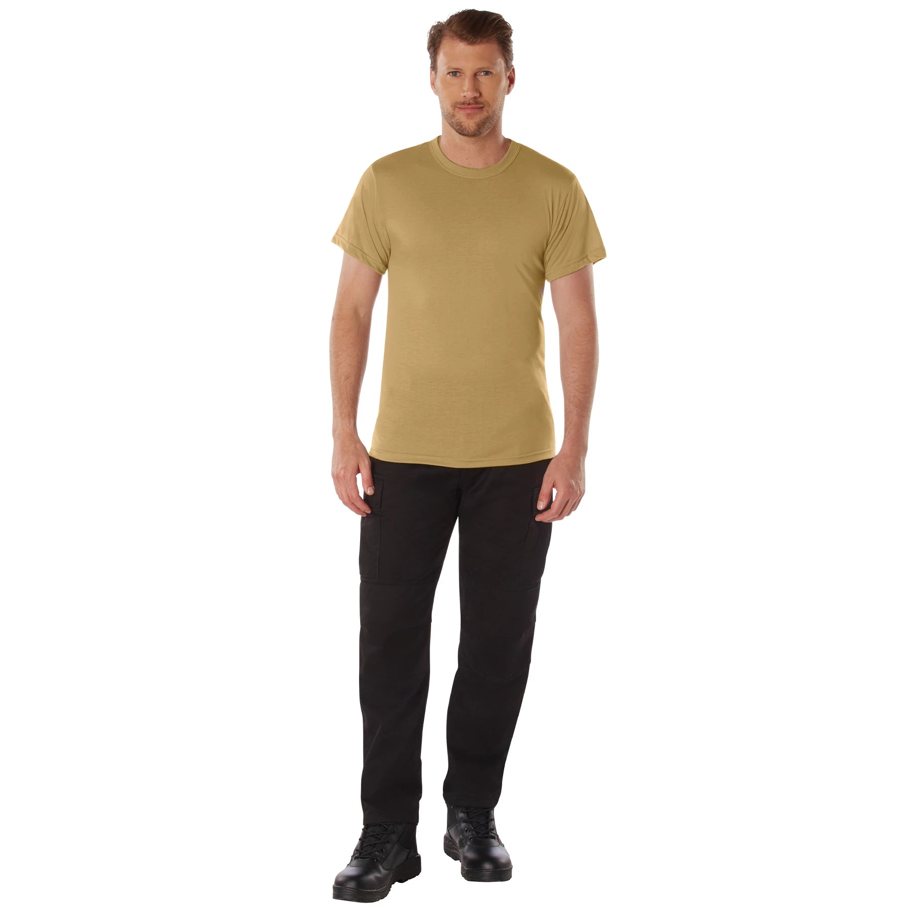 Rothco Moisture Wicking T-Shirts AR 670-1 Compliant Military Gear close-up photo