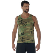 Rothco Vintage Woodland Camo Tank Top Shirts detail photo