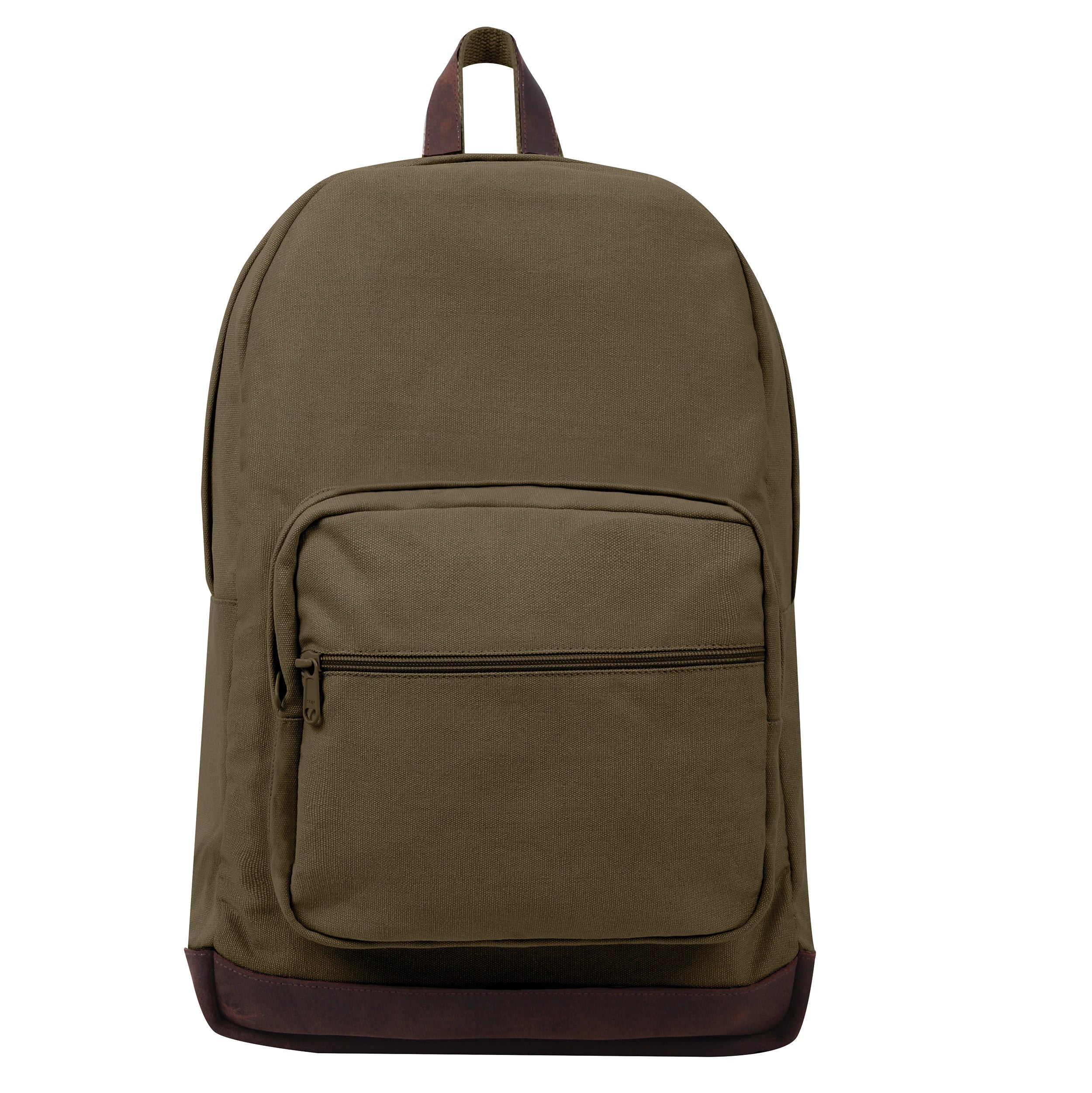 Rothco Vintage Canvas Teardrop Backpack With Leather Accents Olive Drab additional view