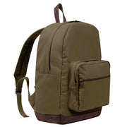 Rothco Vintage Canvas Teardrop Backpack With Leather Accents Olive Drab product photo