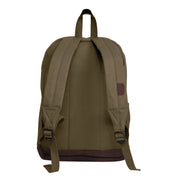 Rothco Vintage Canvas Teardrop Backpack With Leather Accents Olive Drab reverse view