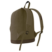 Rothco Vintage Canvas Teardrop Backpack With Leather Accents Olive Drab close-up photo
