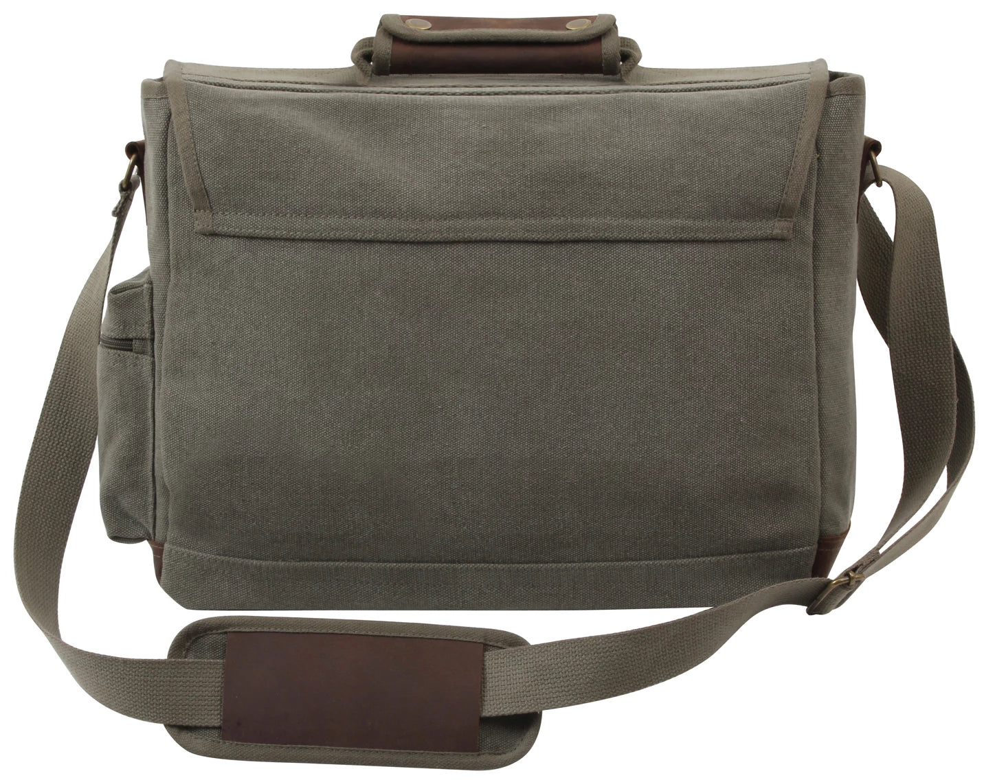 Rothco Vintage Canvas Pathfinder Laptop Bag With Leather Accents