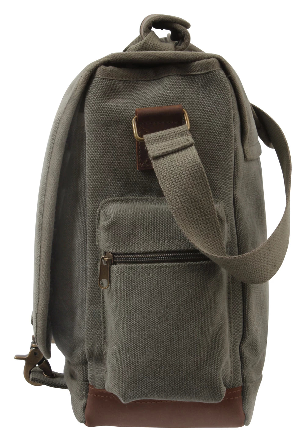 Rothco Vintage Canvas Pathfinder Laptop Bag With Leather Accents