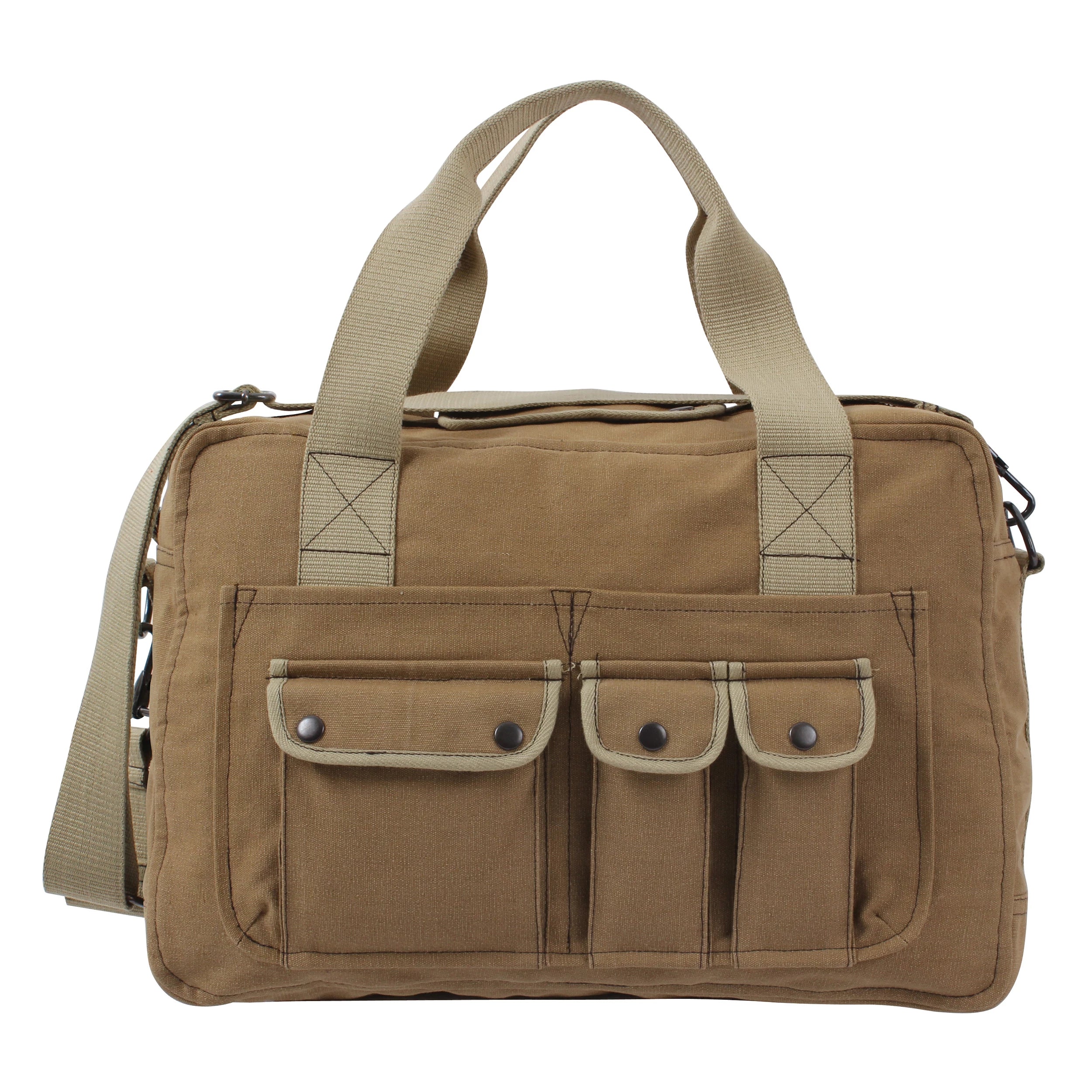 Rothco Two Tone Specialist Carry All Shoulder Bag Messenger side detail photo