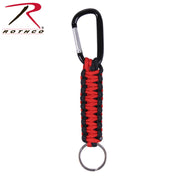 SecPro Thin Red Line Keychain With Carabiner - Security Pro USA
