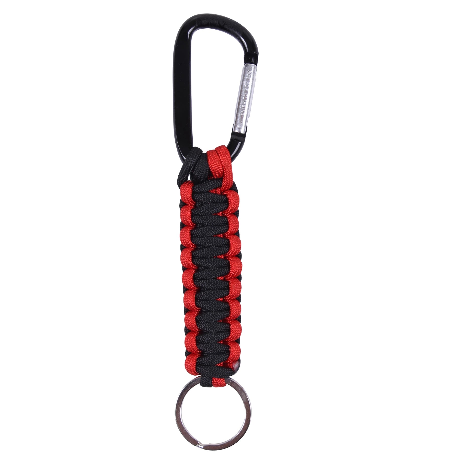 Thin Red Line Keychain With Carabiner