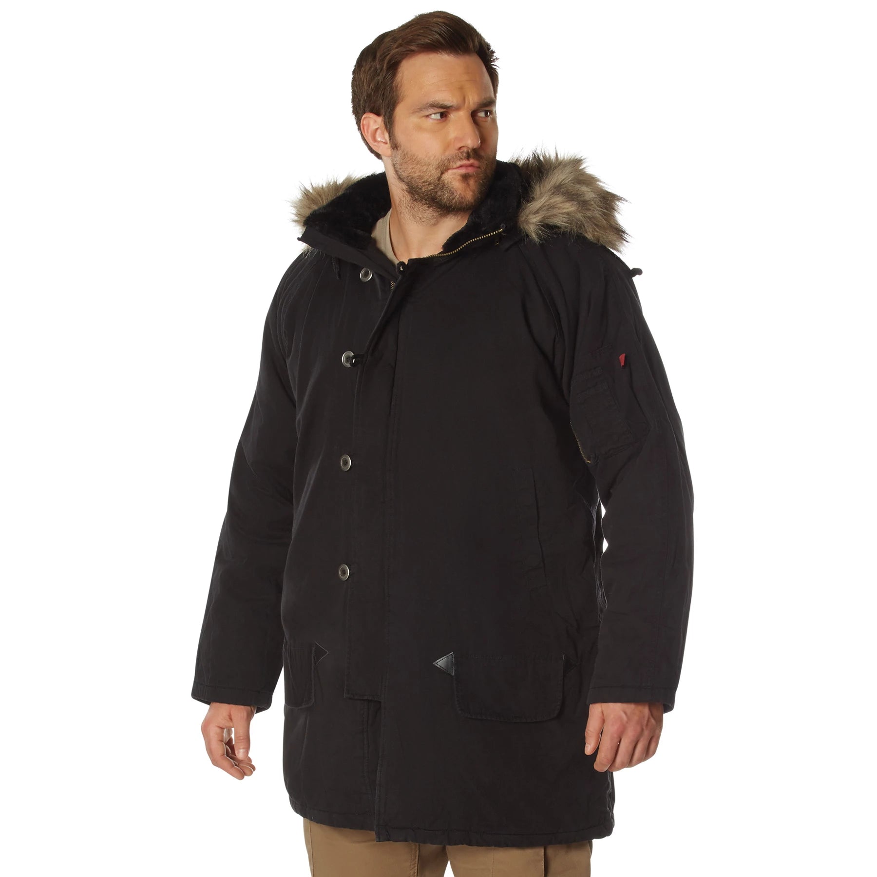 Rothco Vintage N-3B Parka Parkas side detail photo