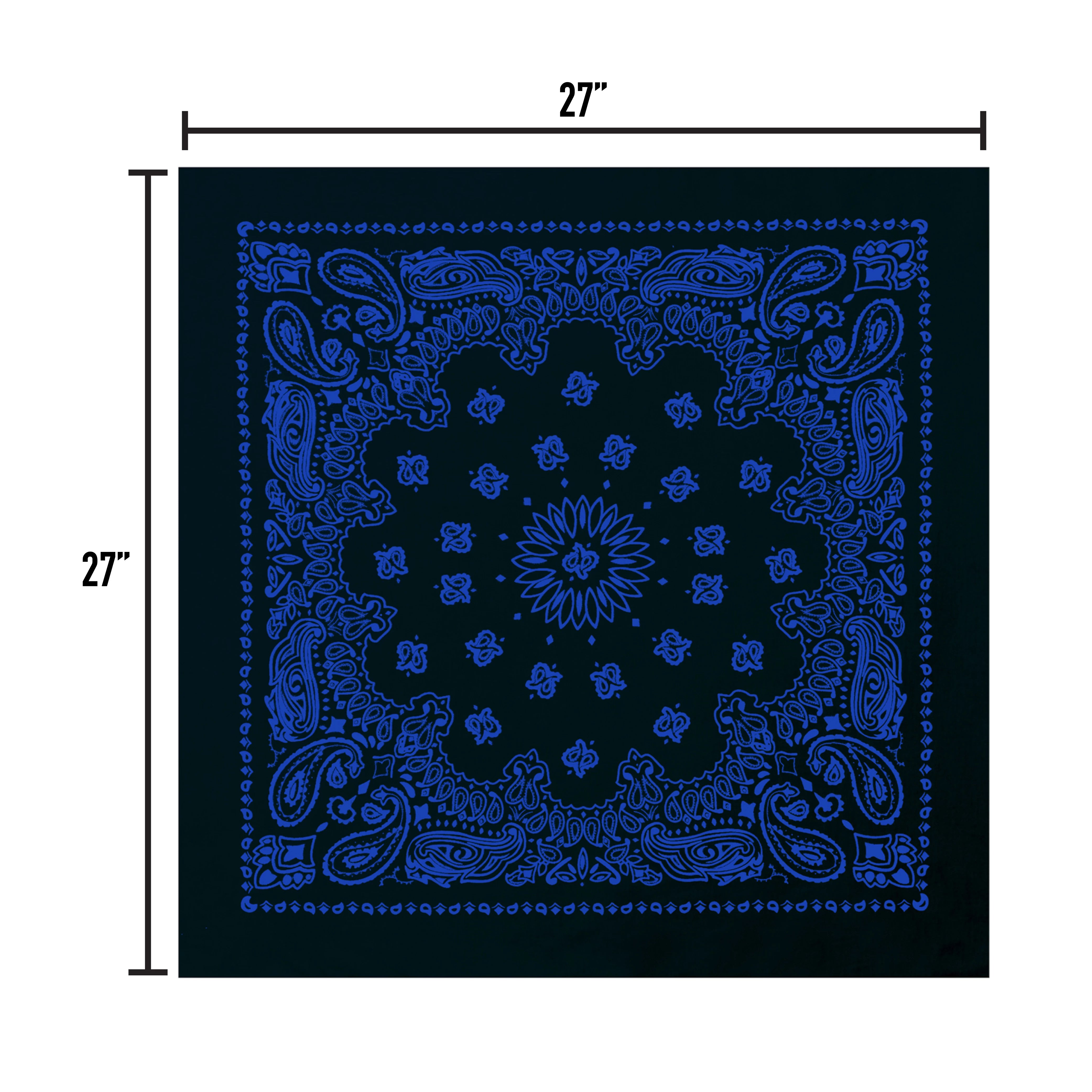 Rothco Trainmen Paisley Bandana – Extra-Large - 27” X 27"