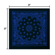 Rothco Trainmen Paisley Bandana – Extra-Large - 27” X 27"
