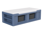 Cortech Endurance Bed 2.1 jail bed with end shelves and side property storage compartments