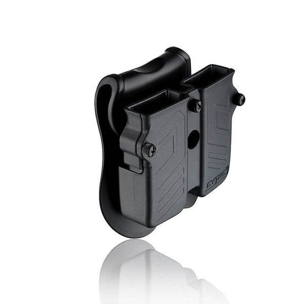 thumbnail image 2 of Magazine Pouch Double Fit 9mm 10mm .40 .45 Caliber Dual Single Stack Magazines Universal Mag Holder Polymer Paddle Holster Adjustable Size Cant Ambidextrous Outside Waistband I3397625833 Gun Accessories 2 of 9