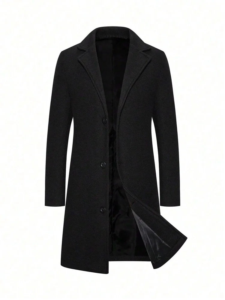 Men's Woolen Coat Jacket, Casual Overcoat