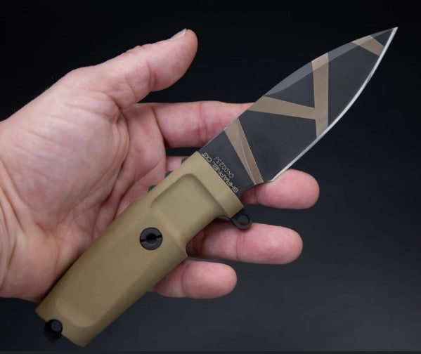Extrema Ratio - Requiem (H.C.S) Fixed Blade Knife, Bohler N690 steel blade 4.9 mm thick, hardened to 58 HRC, stone-washed finish, lightweight ergonomic handle, made in Italy