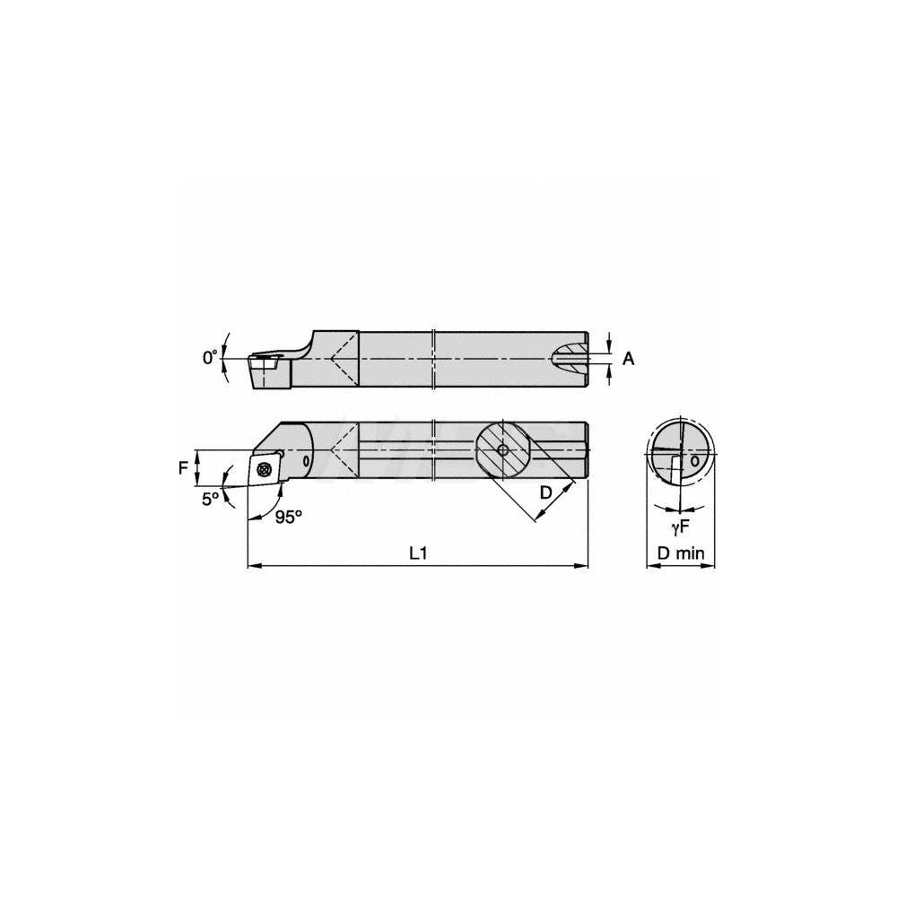 INDEXABLE BORING BAR: E06MSCLPR2 KWH, 12
