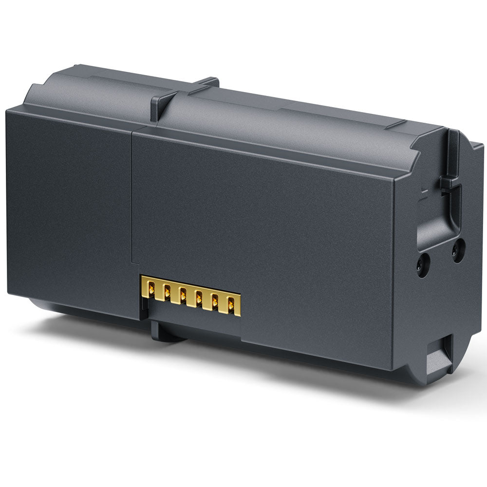 A dark gray industrial electrical component, likely a modular relay or terminal block, featuring a gold-colored multi-pin connector on the side, shown on a clean white background.