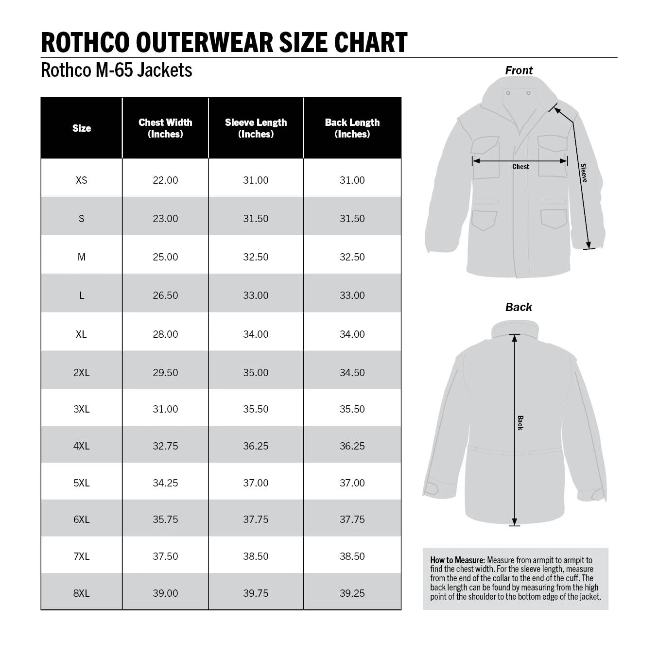 Rothco M-65 Storm Jacket Field Jackets reverse view