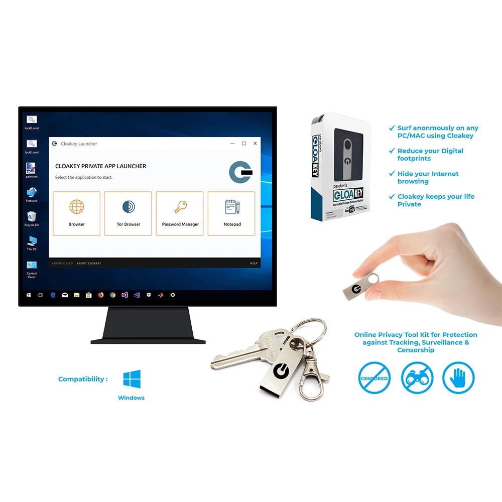 PBN-TEC Cloakey – Portable Online Privacy USB