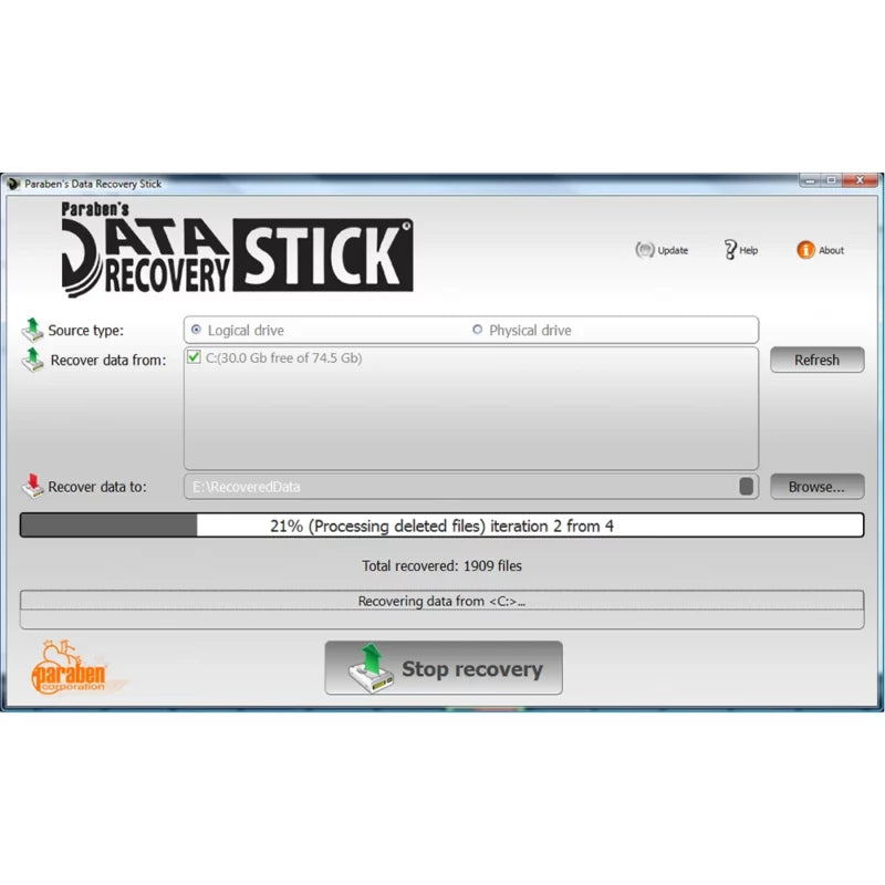 PBN-TEC Data Recovery Stick for Windows OS