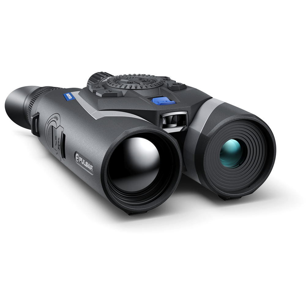 Pair of binoculars on a white background