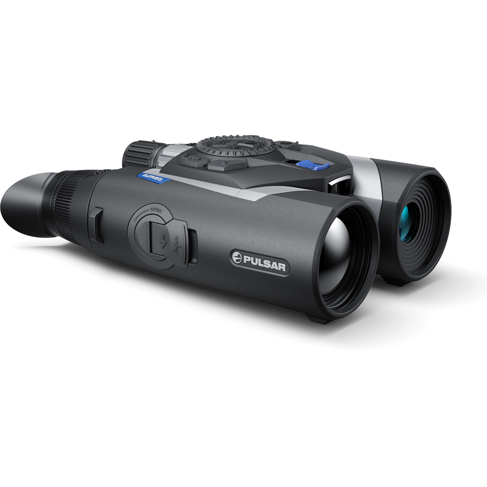 Pulsar binoculars on a white background