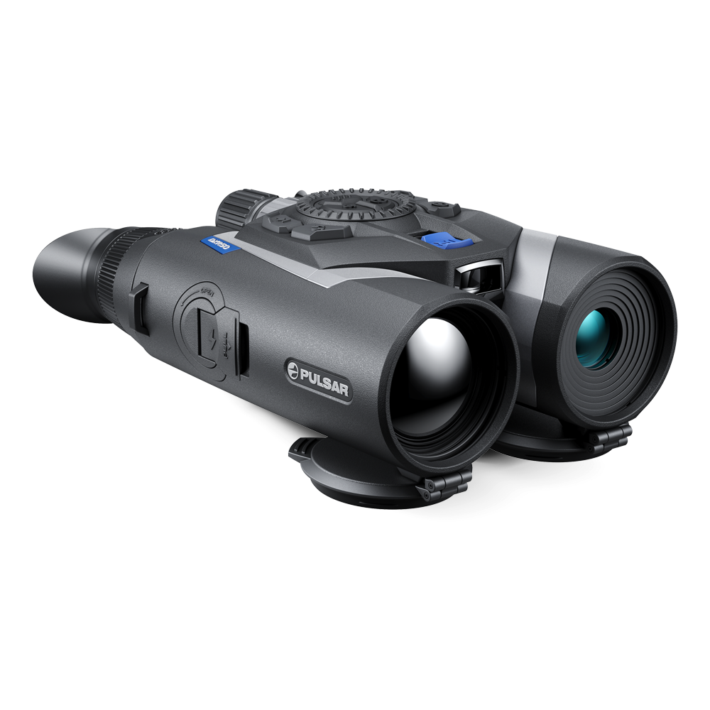Pulsar thermal imaging monocular on a white background
