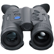 Binoculars with digital display on a white background