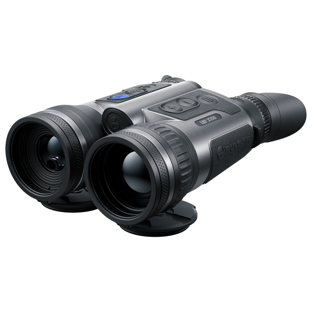 Digital night vision binoculars on a white background