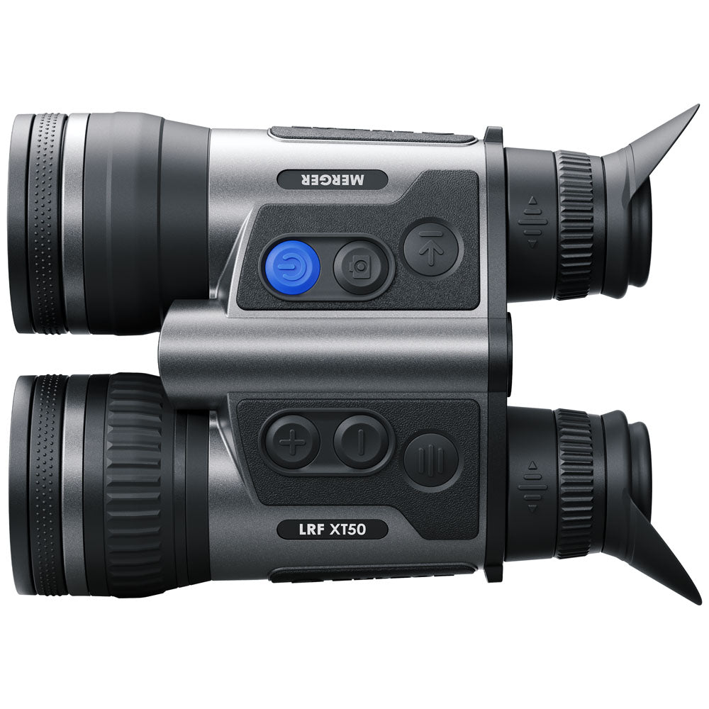 Two thermal imaging devices with 'MERGEGER' branding on a white background
